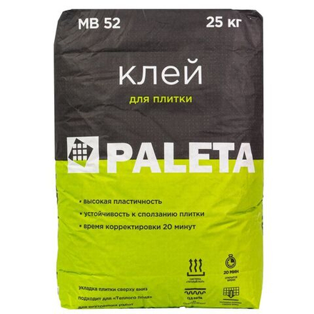 Клей для плитки Paleta MB-52 С0, 25 кг