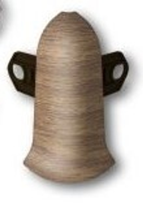 Угол наружный (внешний) с крепежом для плинтуса 55мм "Идеал Классик", 281 Палисандр