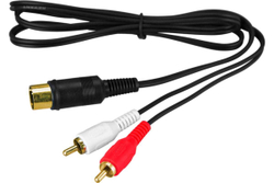 Кабель REXANT DIN 5 Pin - 2 RCA 1,5 м Gold 17-2512