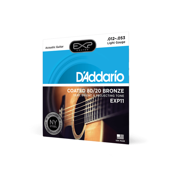 Струны для акустической гитары D'ADDARIO EXP11