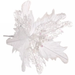 Украшение новогоднее «Пуансеттия-Нежность» 23 см, Белый