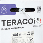 Кабель витая пара TERACOM PRO CAT.6 F/UTP 4 пары solid 23AWG оболочка PVC цвет серый (упак. 305м) (305.00 шт.)