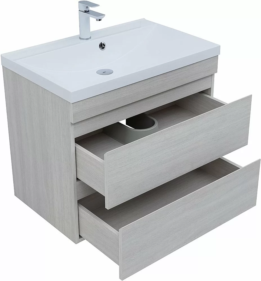 Тумба с раковиной Aquanet Нота New 334204 75 дуб холден