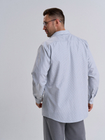 Сорочка мужская VESTER длинный рукав, цвет серый, клетка, хлопок/пэ 50314 48