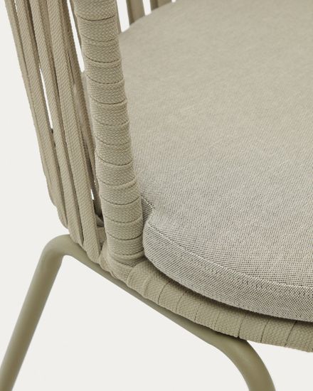 Saconca Садовый стул из шнура и стали с бежевой окраской Испания La Forma