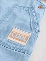 Джинсовый комбинезон и боди в комплекте для малышей Next N22-275, Синий, Оранжевый