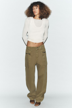 ZARA ДВОЙНОЙ ТРИКОТАЖНЫЙ ТОП, БЕЛЫЙ