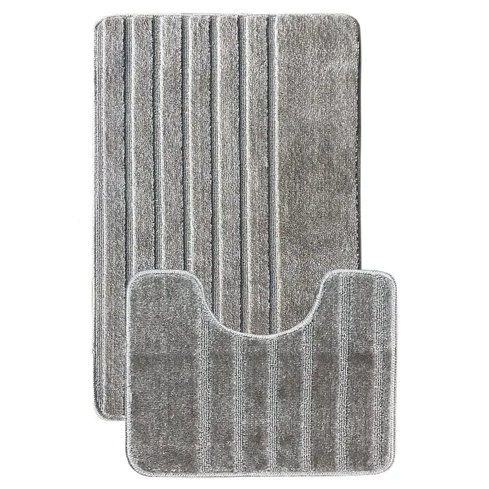 Комплект из 2 ковриков L'CADESI Marathon, 50(U 50х40), Полоска, бежевый Турция