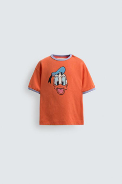 ZARA HARRY LAMBERT X DISNEY ФУТБОЛКА С ПРИНТОМ, КРАСНЫЙ