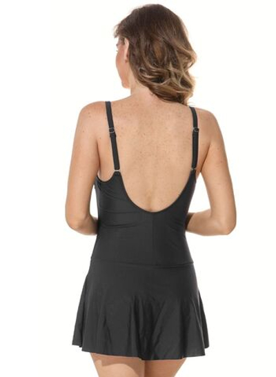 Слитный купальник с юбочкой Pina Colada (Размер: C/XXL) (Цвет: синий)