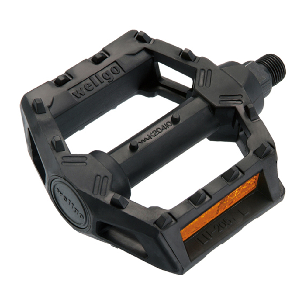 Педали WELLGO LU-205 1/2 Cr-Mo ось - 1/2", материал - углепластик, черные, с катофотами.