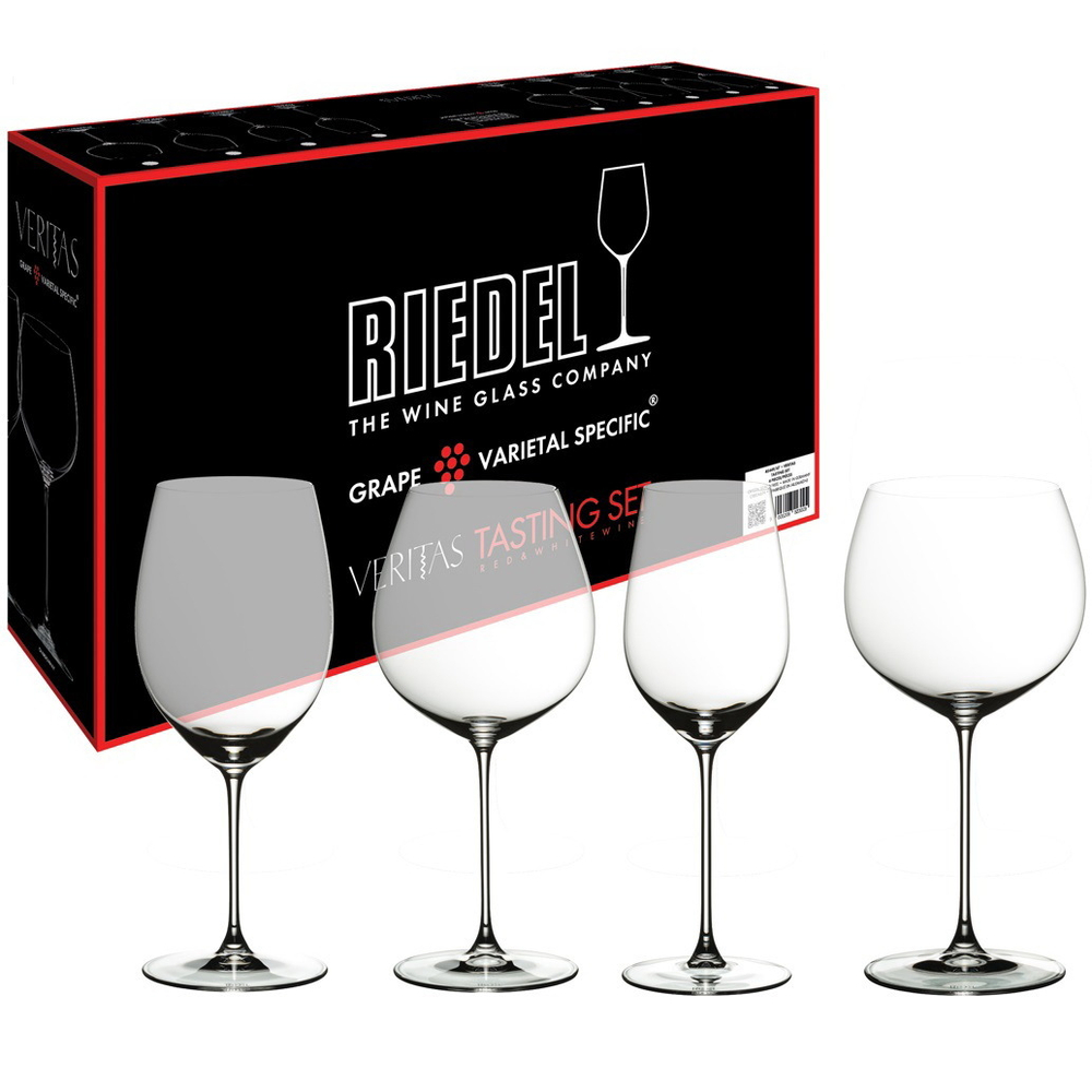 Набор из 4-х хрустальных бокалов для дегустации вина Veritas, Riedel