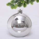 Новогодний шар 25 см «Глянец», серебро