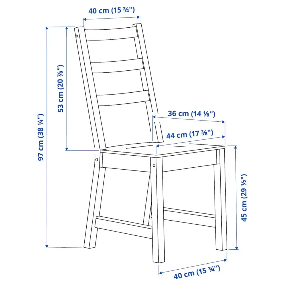Обеденный набор - NORDVIKEN IKEA/ НОРДВИКЕН ИКЕА, 105 см, дерево