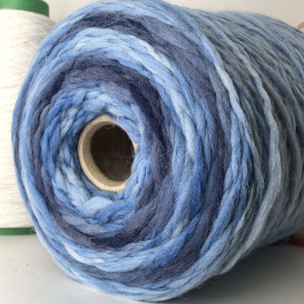 ART&CRAFT- Be.Mi.Va. S.p.A.; 100% меринос; 110м/100гр; col.Indigo. Секционный окрас Сине-голубой