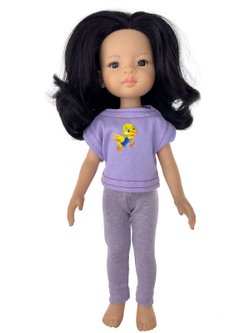 Шуба, шапка, футболка и джинсы для кукол Paola Reina 32 см (920)