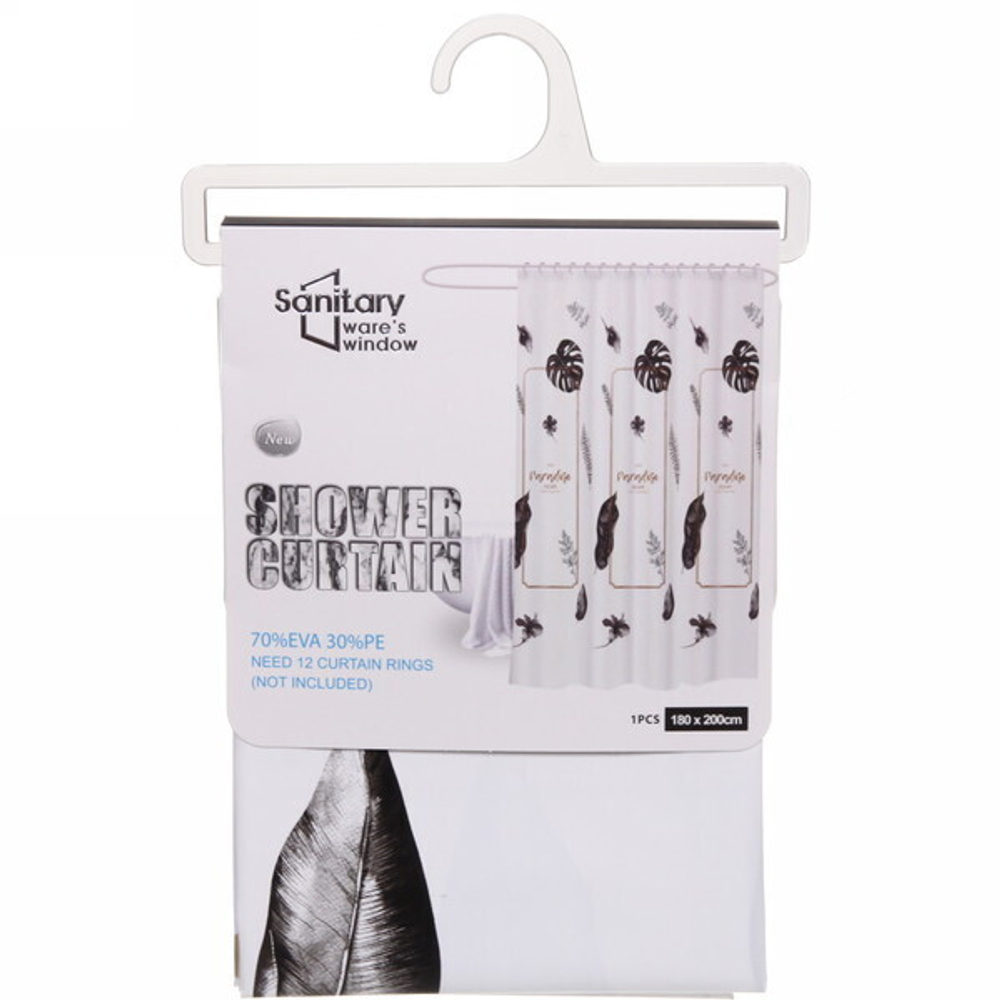 Штора для ванной EVA 180*200 Тропики (без колец)