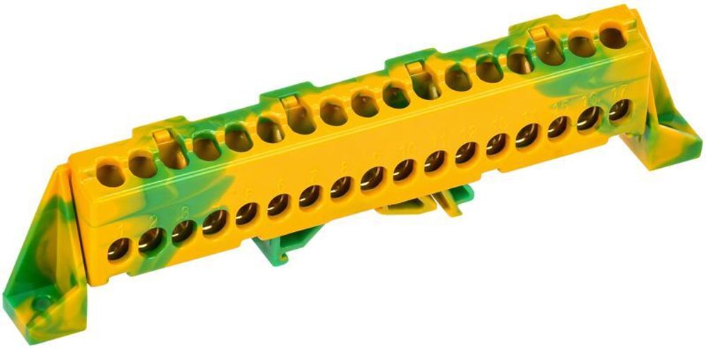 Шина PE "земля" в комб. изол. "Стойка" 6х9-17-ЖЗ TEKFOR IEK TF-NN10-17-DP-K52 Шина PE "земля" в комб. изол. "Стойка" 6х9-17-ЖЗ TEKFOR IEK TF-NN10-17-DP-K52