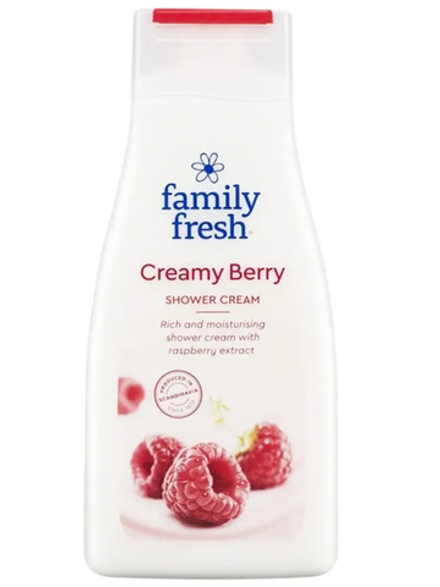 FAMILY FRESH CREAMY BERRY УСПОКАИВАЮЩЕЕ КРЕМ_МЫЛО ДЛЯ ДУША С АРОМАТОМ СВЕЖЕЙ МАЛИНЫ 500 мл