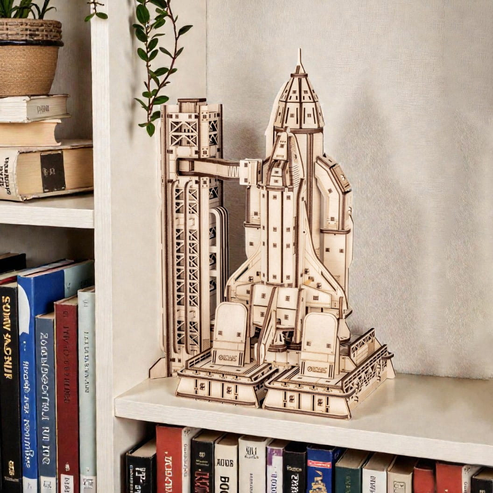 Деревянный конструктор Космический корабль Шаттл (EWA)