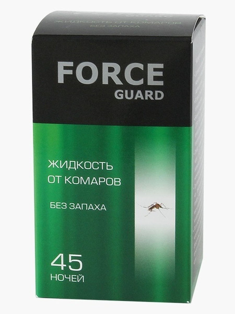 Жидкость от комаров Force guard зеленая 45 ночей