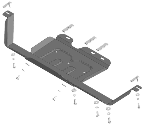 Защита раздаточной коробки. 2 мм, Сталь. для Jac T9 2024-н.в., Motodor.78318