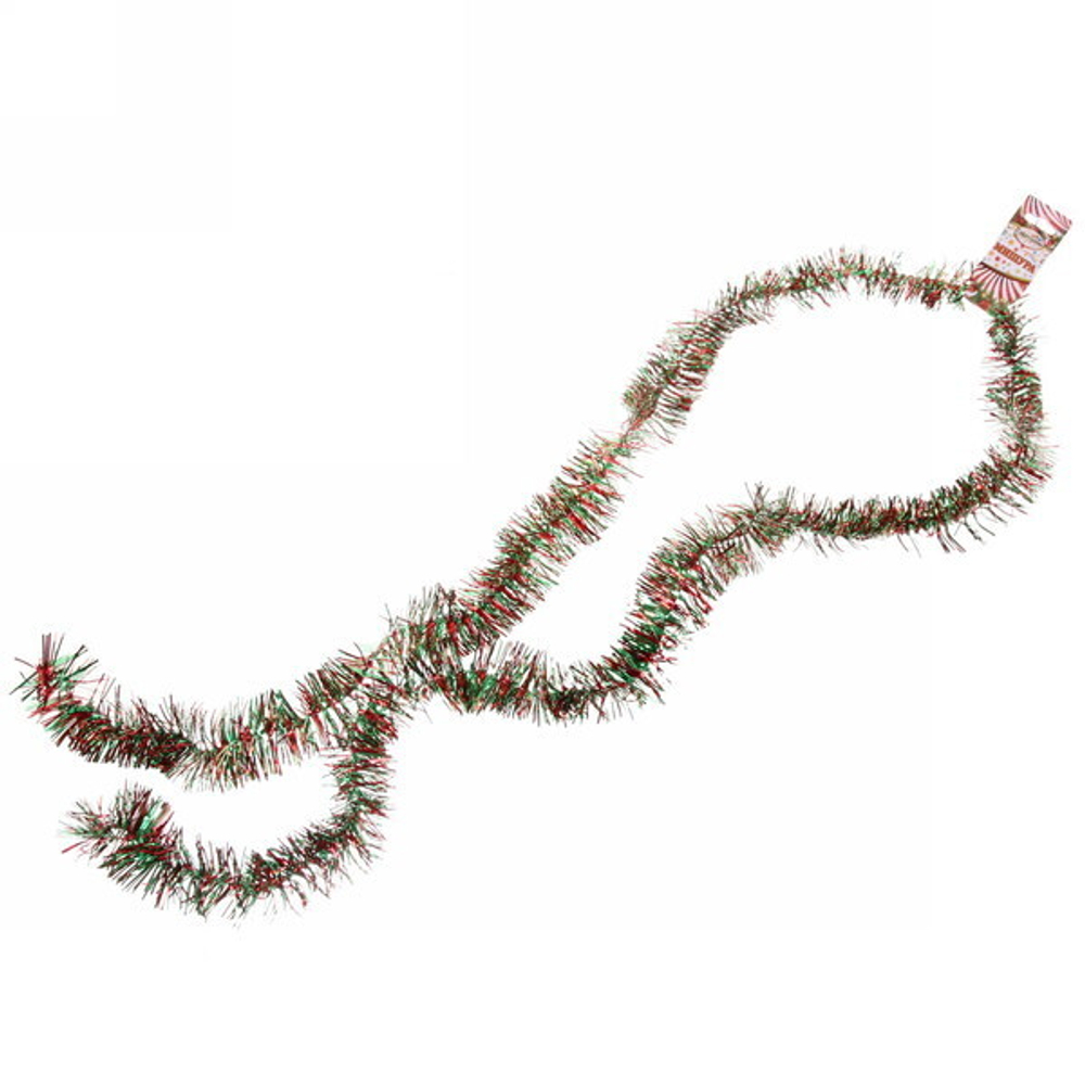 Мишура 2 м 5 см «Метелица», Красный/зеленый