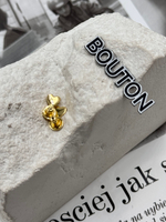 Заглушки для серег с сердцем золото (пара)