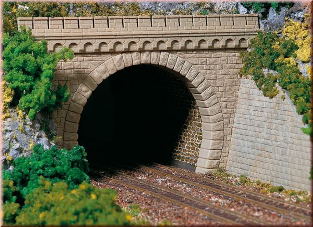 Портал туннеля двупутный - 202x137 мм, (H0)