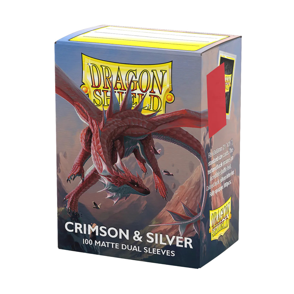 Протекторы Dragon Shield Dual Matte Crimson & Silver