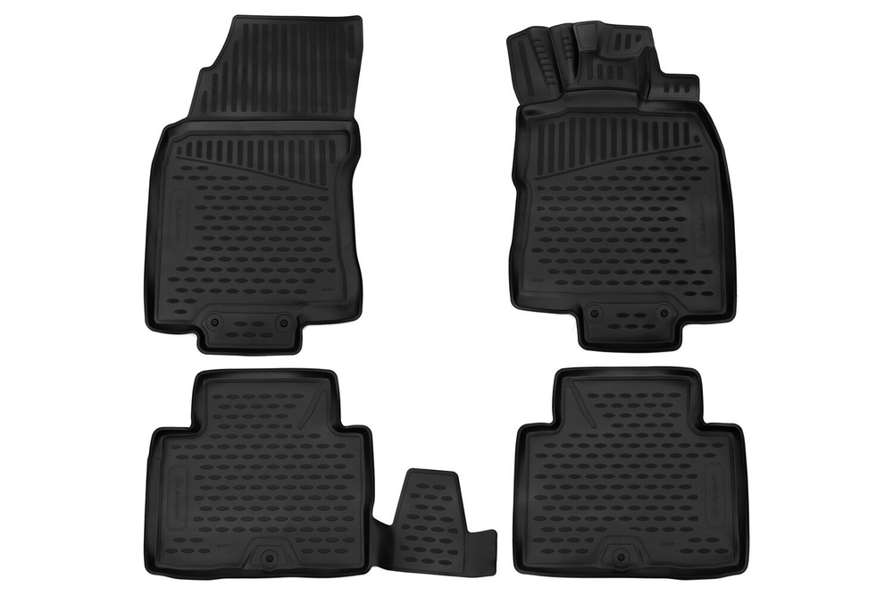 Коврики Standard, 3D в салон для NISSAN X-Trail, 2015-  П.Р. внедорожник, 4шт. (полиуретан, чёрные) Element.ELEMENT3D02263210