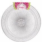 Салфетка плетеная 38см «Кружево» серебро