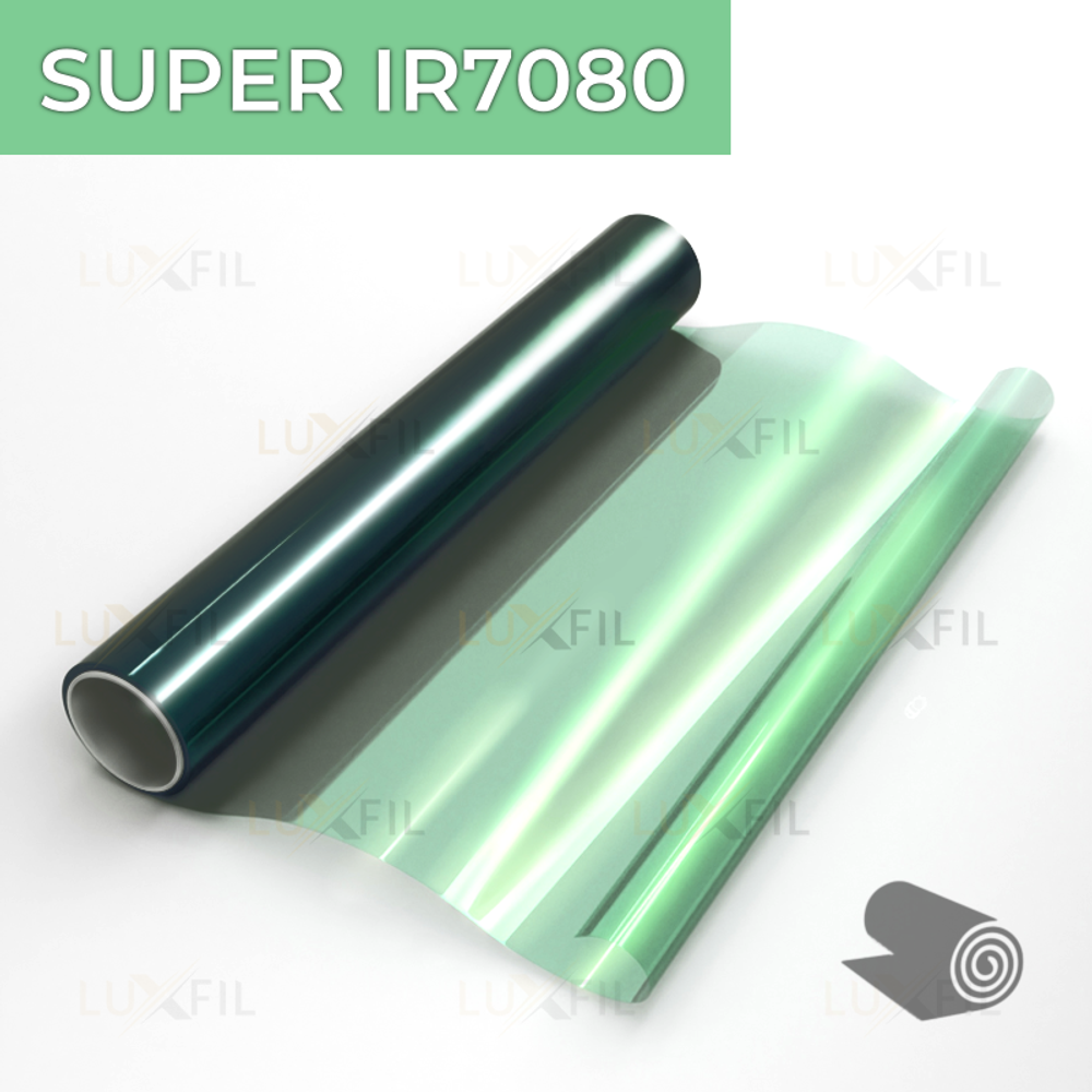 Пленка для окон атермальная SUPER IR7080 Green керамика LUXFIL, рулон (размер 1,524x30м.)