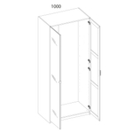 Серия модульных шкафов, Корпус шкафа 100/56. Цвет БЕЛЫЙ