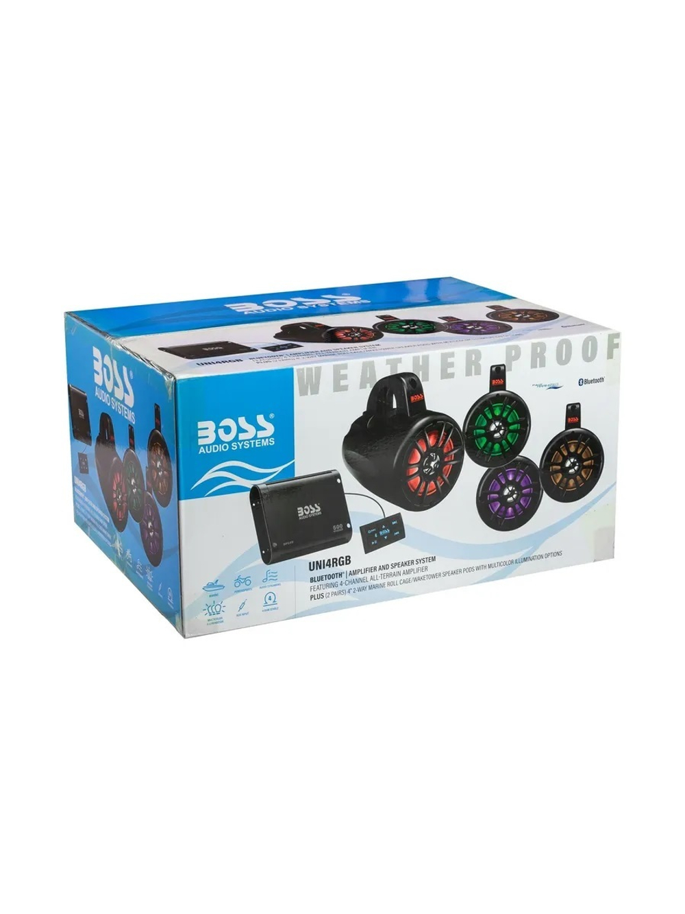 Комплект акустики подвесн. 4 колонки 4" с RGB + усилитель 4*94W