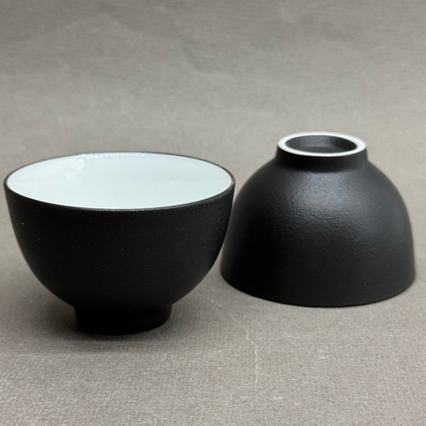 Чашка черная, фарфор, 60мл