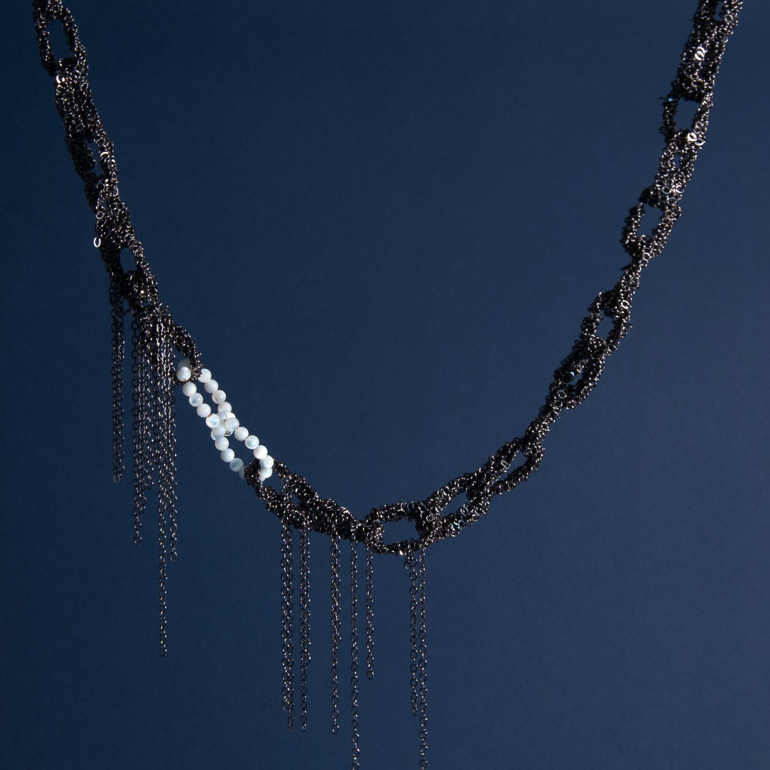 Ожерелье "Звенья" - Черный