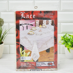 Скатерть 110*140см EMBOSSED бежевая с коричневым