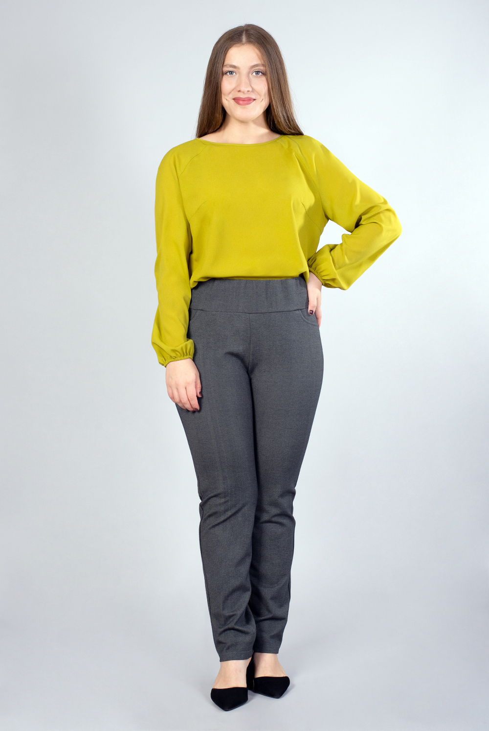 Брюки женские 3799зп, меланж #369Мел023799зп