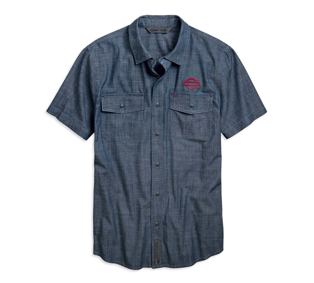 Рубашка Embroidered Chambray Slim Fit Harley-Davidson