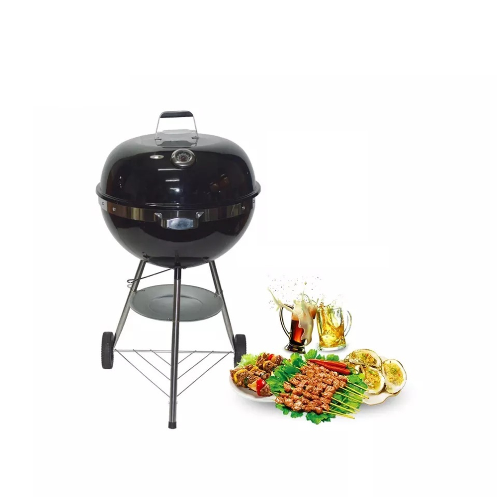 Угольный гриль барбекю Grill BBQ портативный, модель 22018B с хромированной решеткой