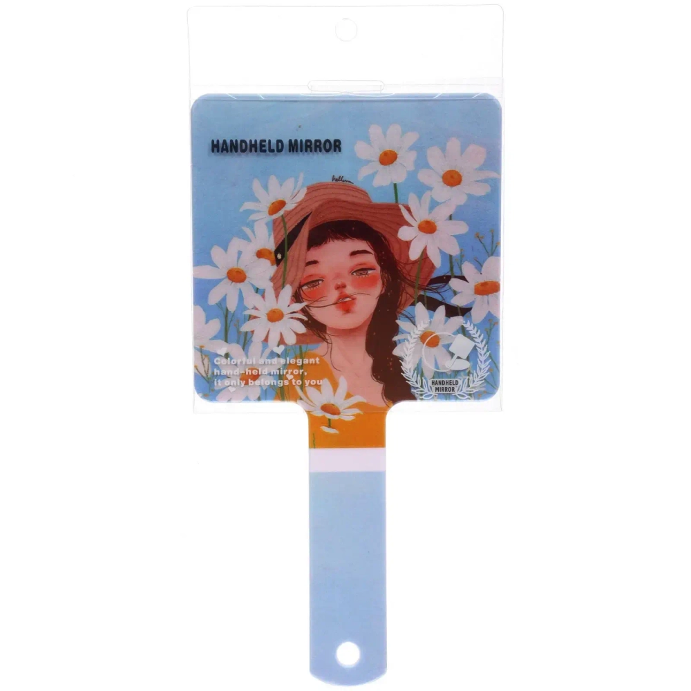 Зеркало косметическое «ИМАНИ - ЭЛЛИ», микс 4 дизайна, 23,4*12см (PVC подвес)