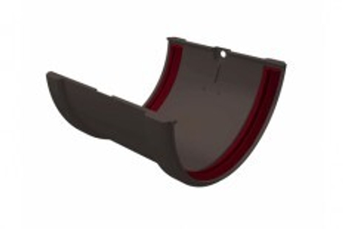 Соединитель желобов ПВХ Grand Line Стандарт, графит