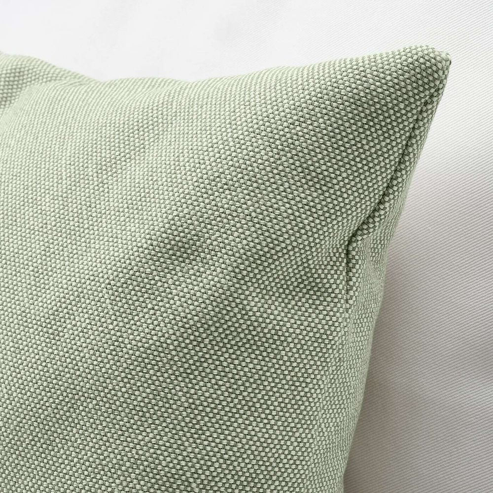 IKEA SANDTRAV  (ИКЕА САНДТРАВ)  -  Подушка, серо-зеленая/белая, 45x45 см