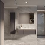 Тумба под раковину Vincea Elise 1200 подвесная, правая, 2 выкатных ящика soft close, серый матовый