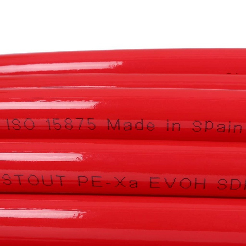 Труба из сшитого полиэтилена STOUT 20х2,0 PEX-a красная