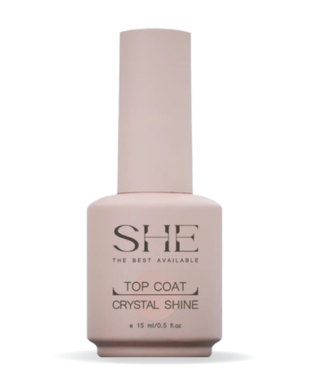 She Top Crystal Shine - Топ без липкого слоя без УФ фильтра, 15мл