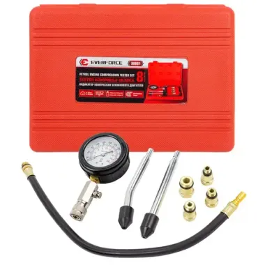 Индикатор компрессии бензинового двигателя, набор 8пр. EVERFORCE EF-908G1
