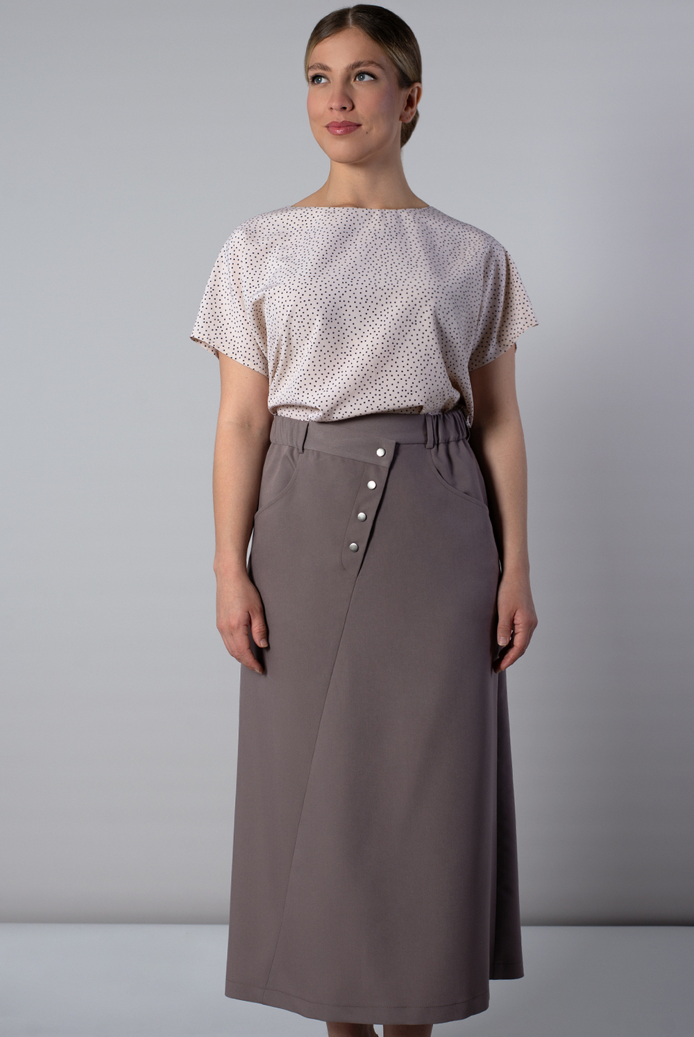 Юбка женская 4400ВП, какао #481Как014400ВП