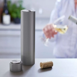 Штопор электрический 21см и обрезатель фольги Peugeot Line Reverse серебристый в подарочной упаковке